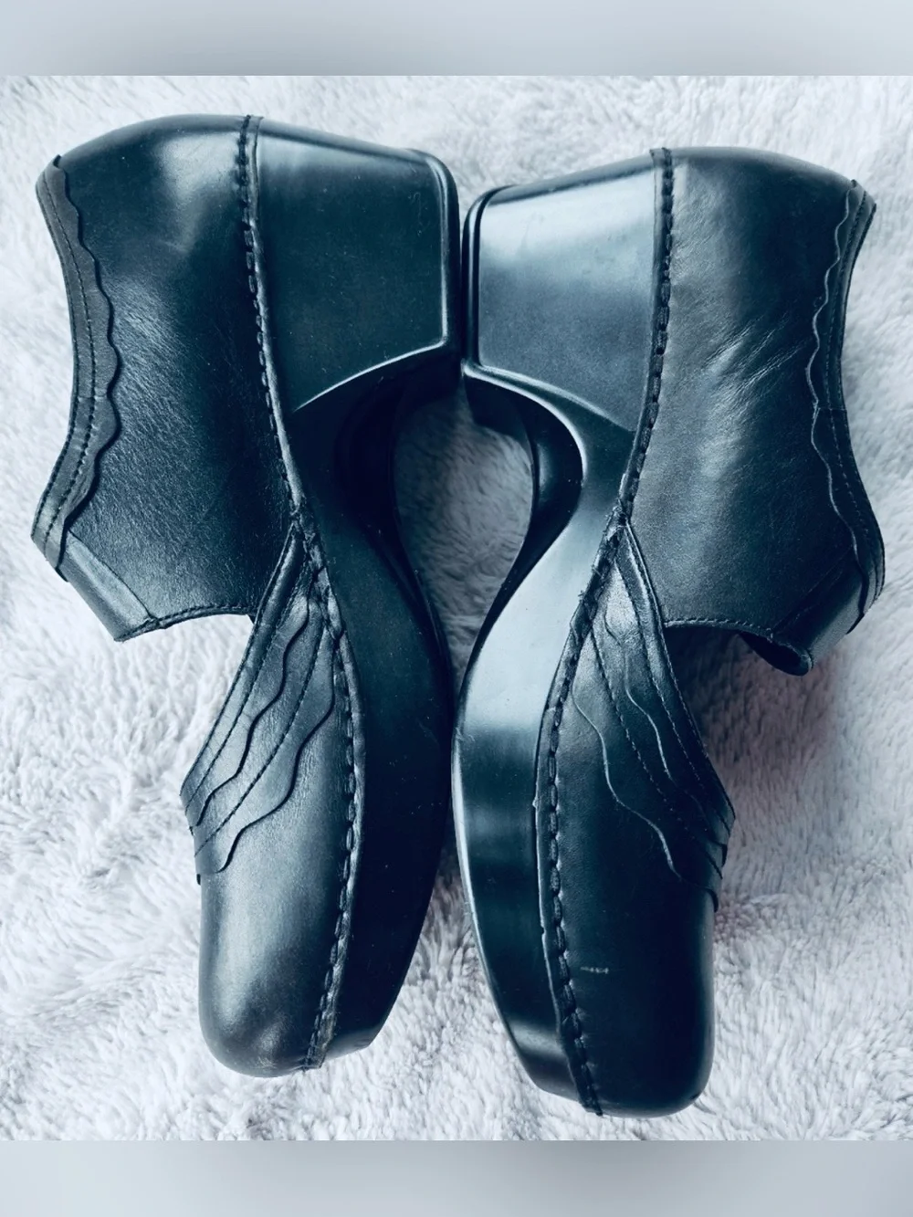 Dansko Harlow Black Leather Mary Jane Clogs Comfort Shoes Women EU 39 US 8.5-9 - Picture 4 of 8